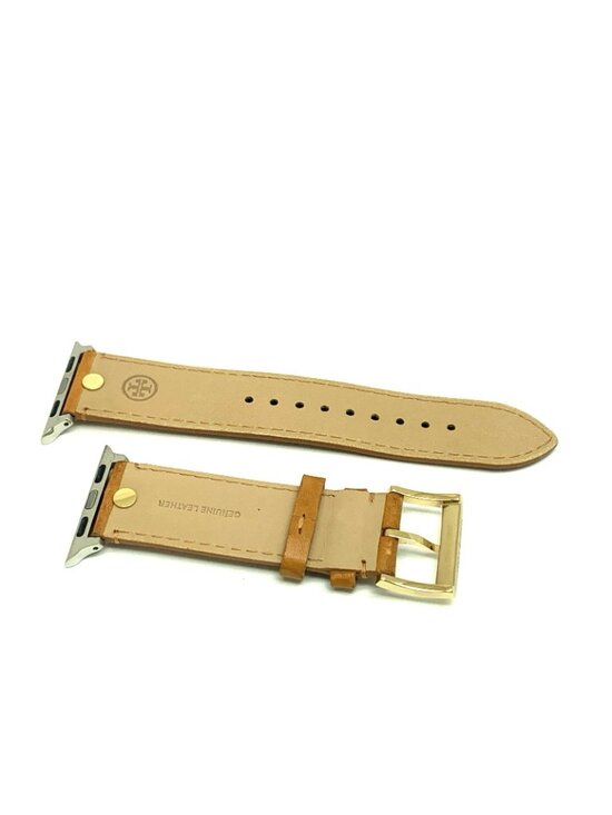 Tory Burch Apple Watch Band Case Size 38/40/41mm Brown Leather Strap TBS0092